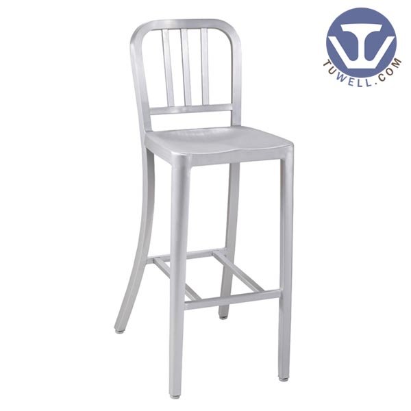 TW1005-L Emeco Aluminum Navy Barstool indoor and outdoor banquet barchair American industrial style