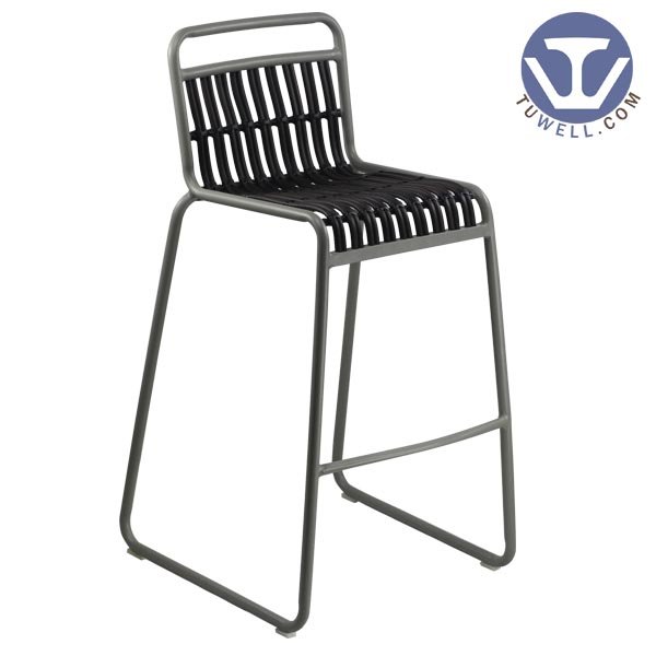 TW8109-L indoor and outdoor Aluminum rattan bar chair for bistro European leisure style high qua