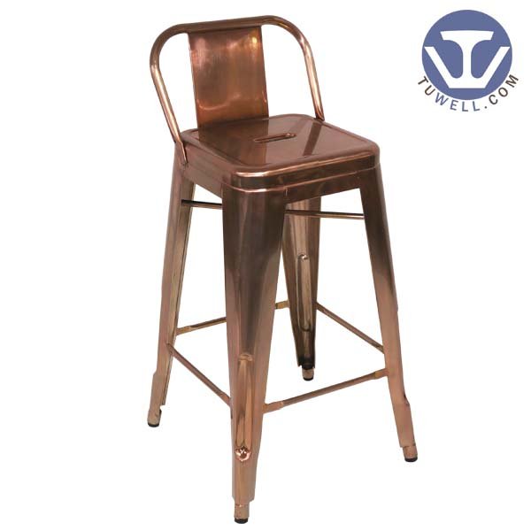 TW8005-L Steel Tolix barstool, dining chair, barstool with backrest, steel stool