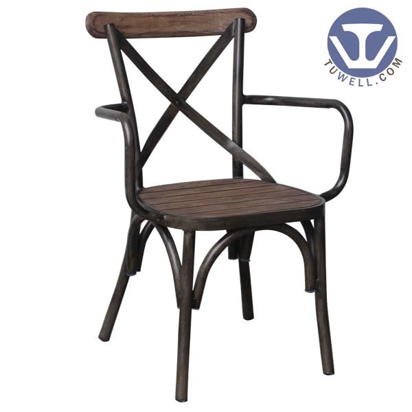 TW8081-W indoor and outdoor aluminum cross back chair for dinning European style