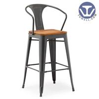 TW8012-L Tolix bar chair, tolix batstool, dining chair, barstool with backrest, steel stool