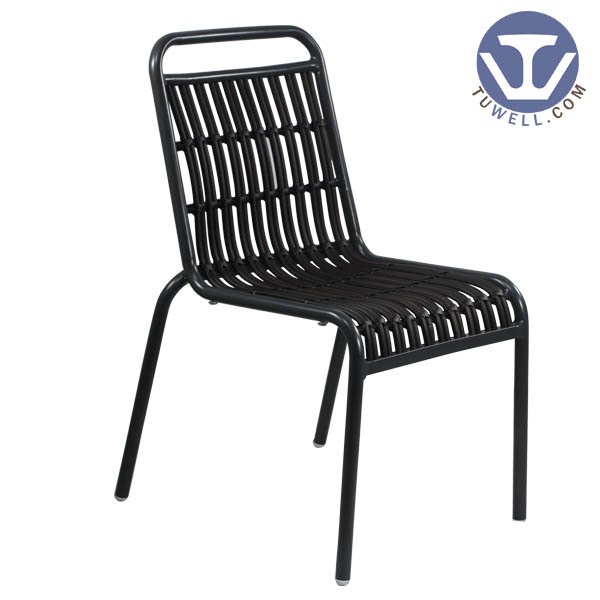 TW8108 indoor and outdoor Aluminum rattan chair for coffee shop European leisure style