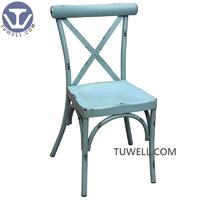 TW8725 Aluminum dining chair cross back chair restaurant chair