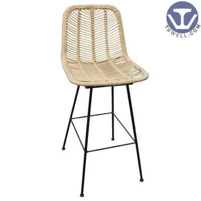 TW8726-L Rattan bar chair indoor and outdoor PE rattan furniture European leisure style with natural color
