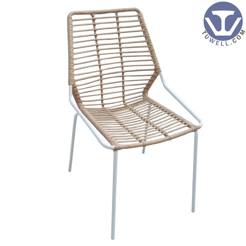 TW8722 Metal PE Rattan chair  dinning chair  with natural color European leisure style
