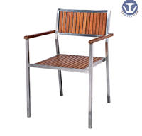 TW4016 Aluminum wooden chair Leisure chair