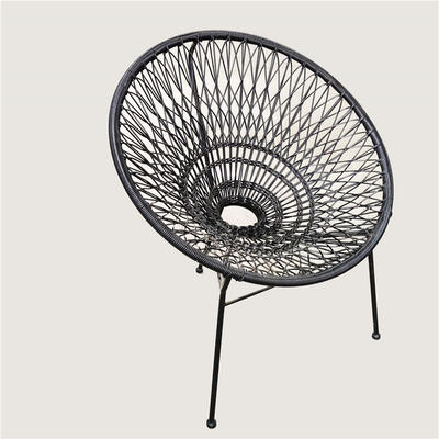 TW8780 metal Rattan chair beige color wicker dinning chair European leisure style for indoor and outdoor
