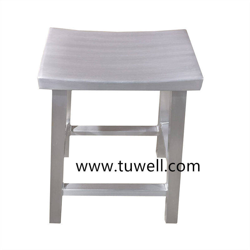 TW1035 Aluminum Anodized And Brushed Navy Low Stool