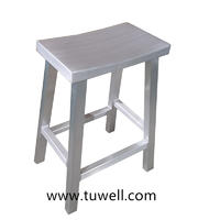 TW1035-M Aluminum Anodized And Brushed Navy Counter Stool
