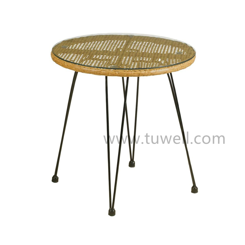TW8784 Steel PE Rattan Table
